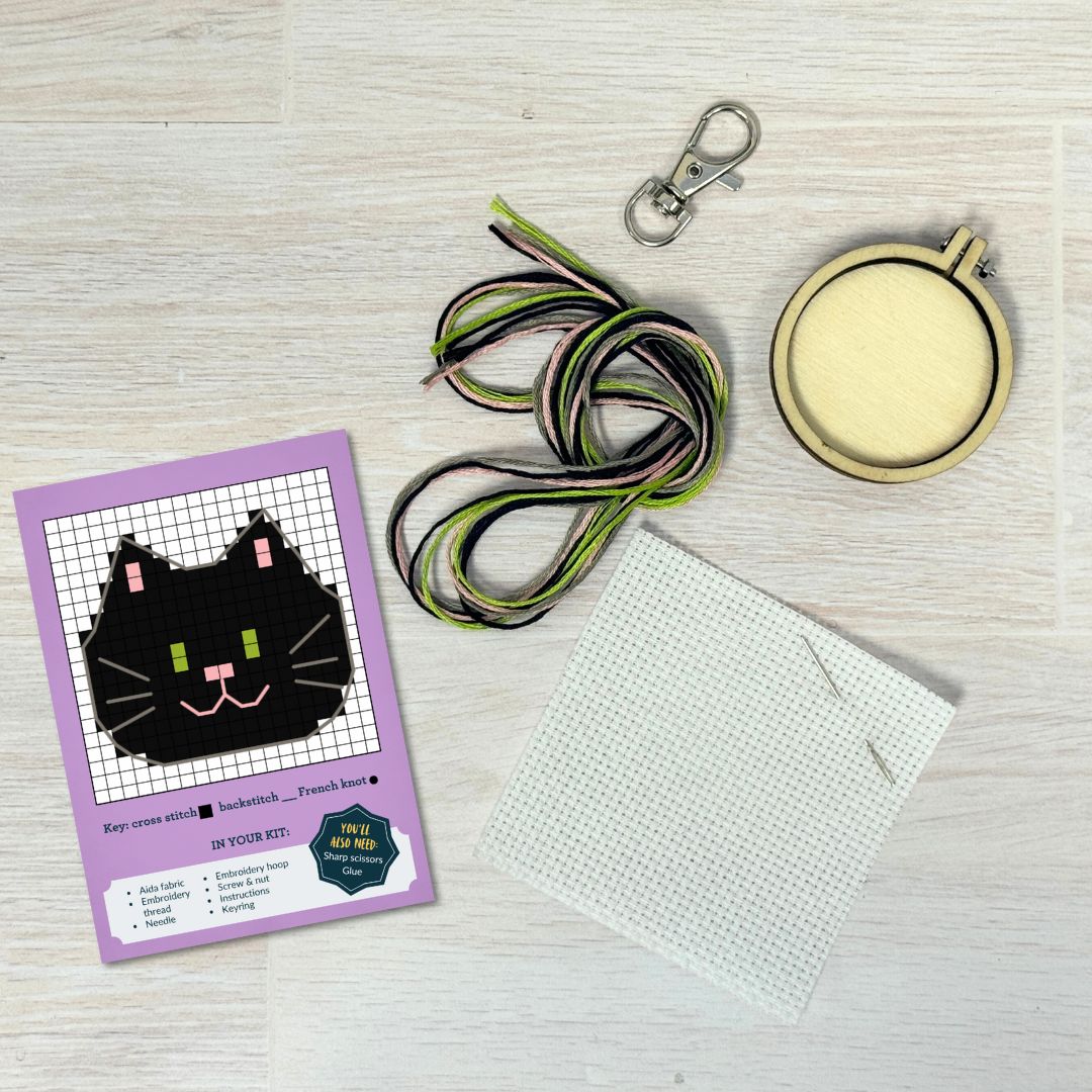 All you need is a Cat! Mini Matchbox Cross Stitch Kit