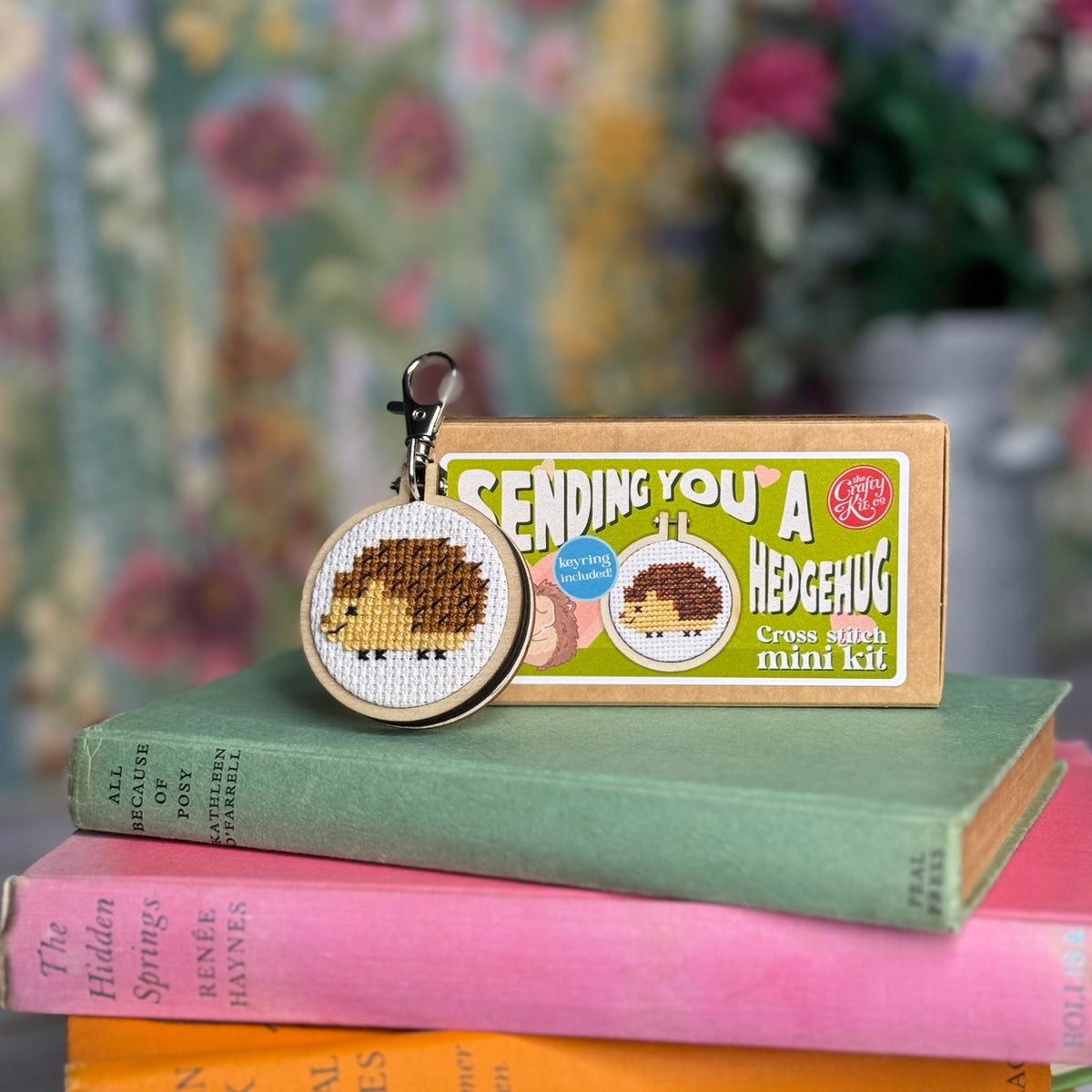 Sending you a Hedgehug! Mini Matchbox Cross Stitch Kit
