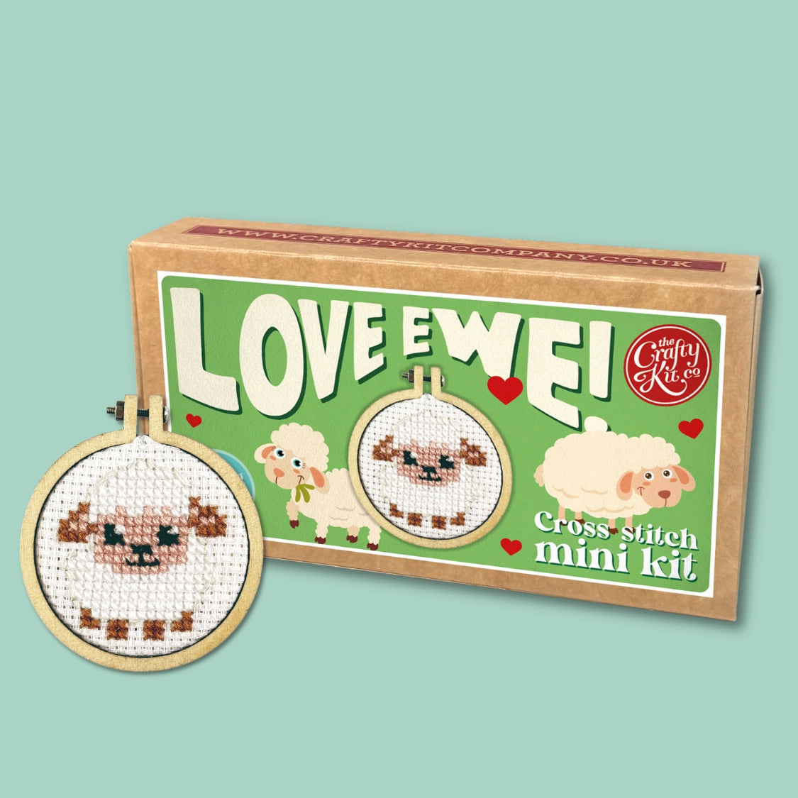 Love Ewe! Mini Matchbox Cross Stitch Kit