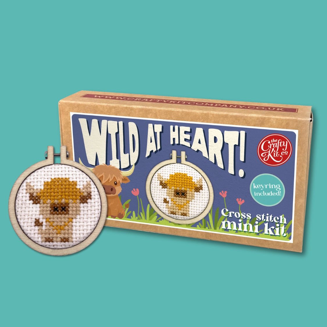 Wild At Heart! Mini Matchbox Cross Stitch Kit