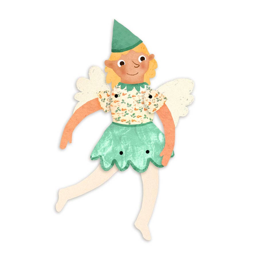 Christmas Fairy Split Pin Puppet A5 Christmas Card