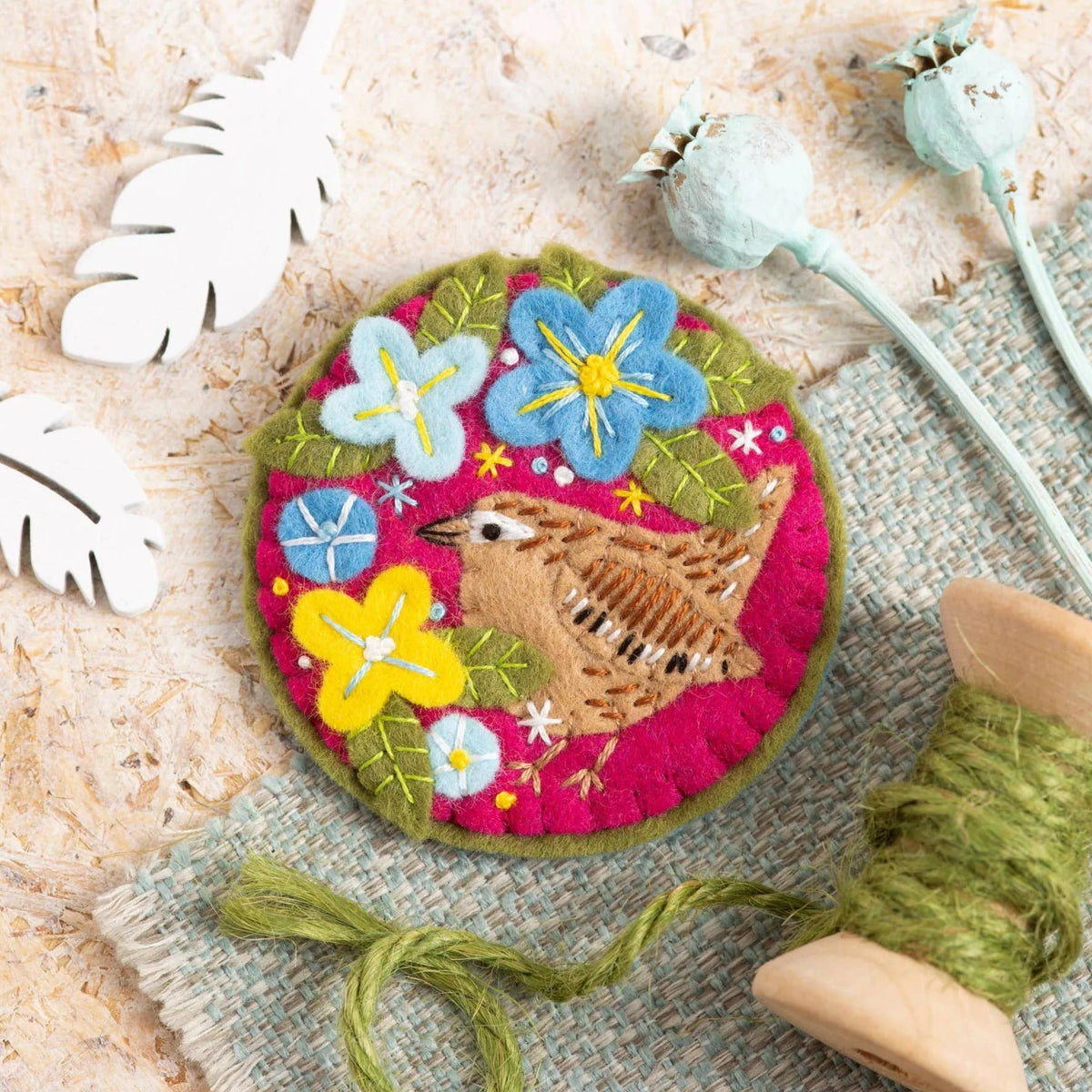 Wren Felt Craft Brooch Kit | Beginner Craft Kit