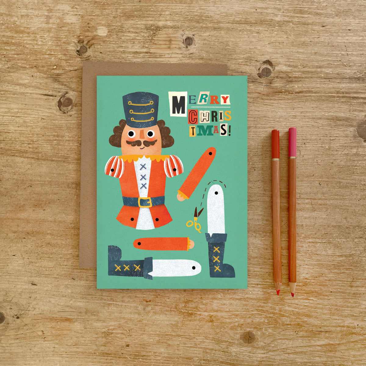 Nutcracker Split Pin Puppet Christmas Card | Kid's Activity