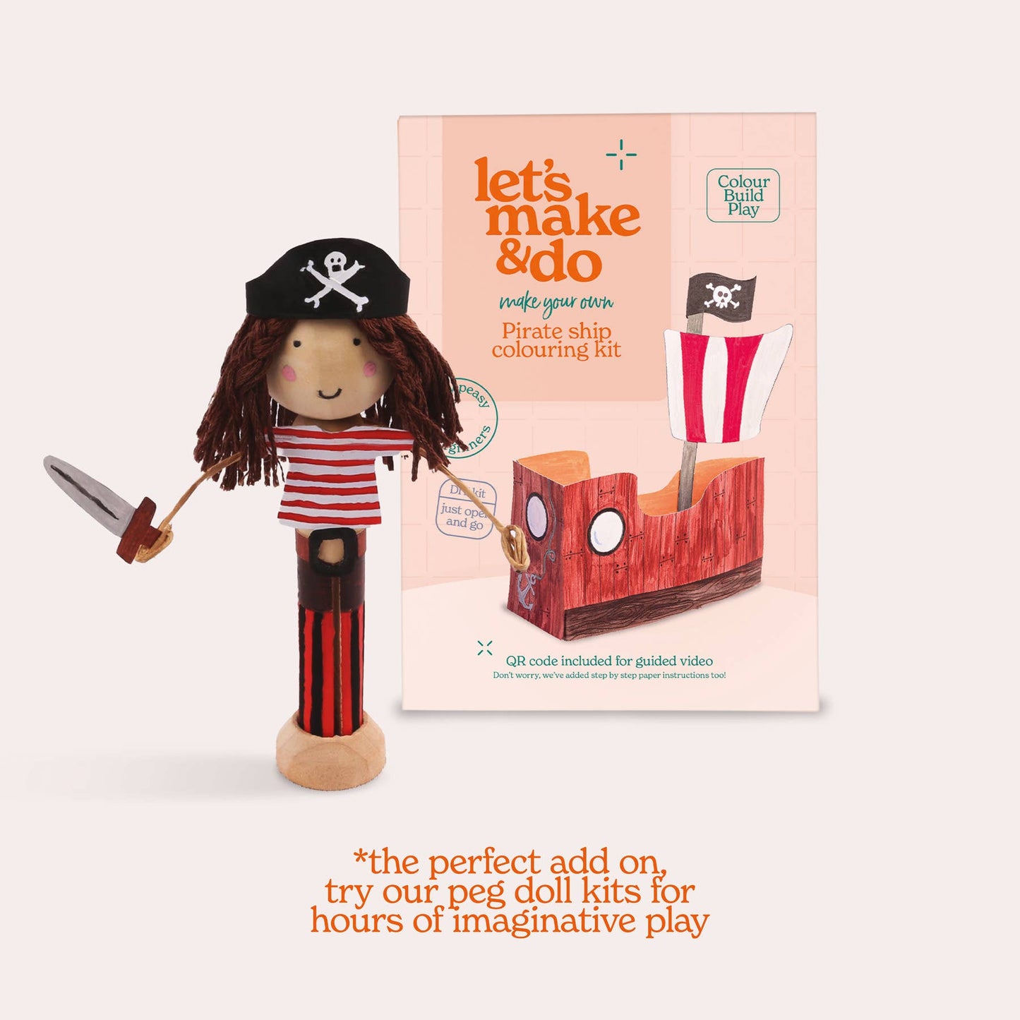 Make Your Own Pirate Ship - 3D Kids Colouring Craft Kit
