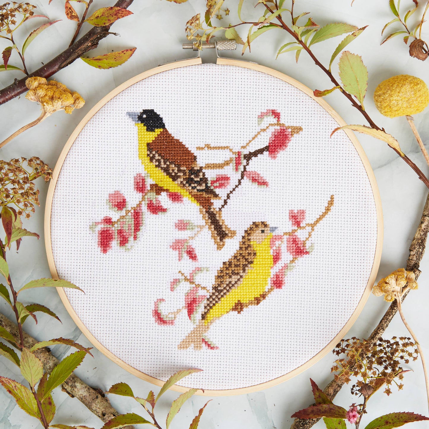 Natural History Museum Cross Stitch Kit Buntings Design 14cm