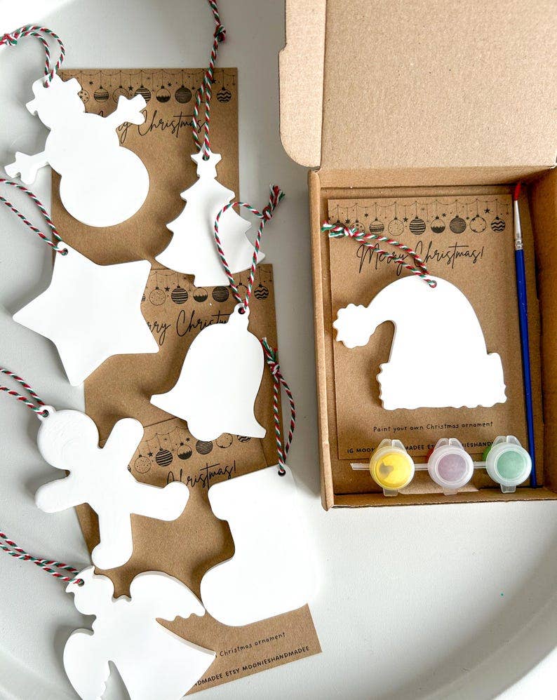 Handmade Plaster Painting Christmas Ornament Kit Keepsake