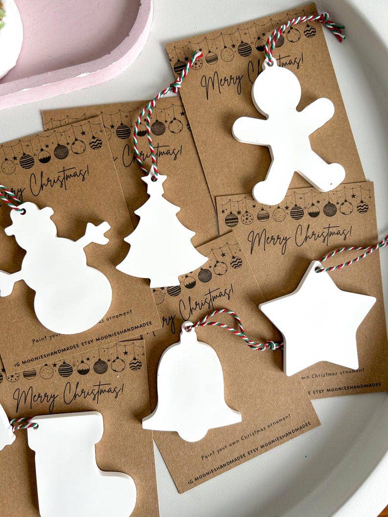 Handmade Plaster Painting Christmas Ornament Kit Keepsake