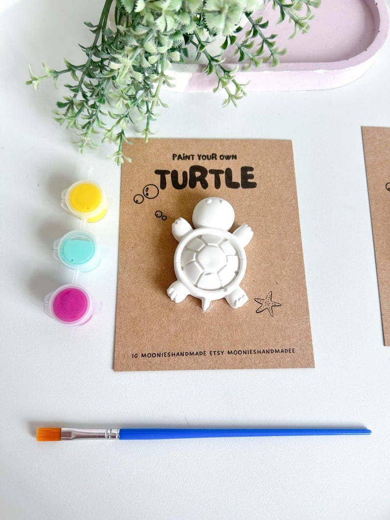 Paint Your Own Turtle, DIY Painting Craft Kit, Creative Activities For Summer, Plaster of Paris Painting Set, Sea Turtle Gifts