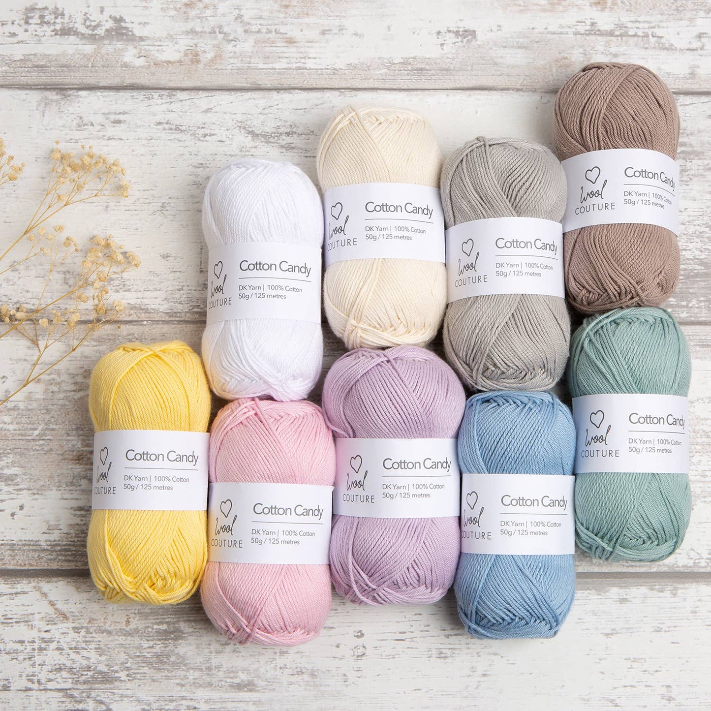 Cotton Candy Yarn 50g Ball 100% Cotton