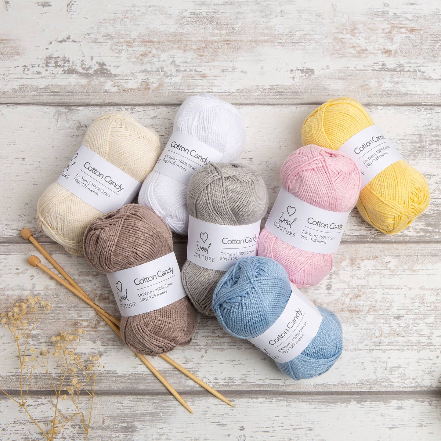 Cotton Candy Yarn 50g Ball 100% Cotton