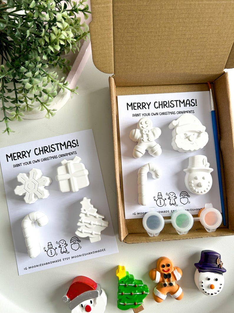 Christmas Paint Your Own Kits, Stocking Fillers, Christmas Eve Box Fillers, Christmas Pottery Painting