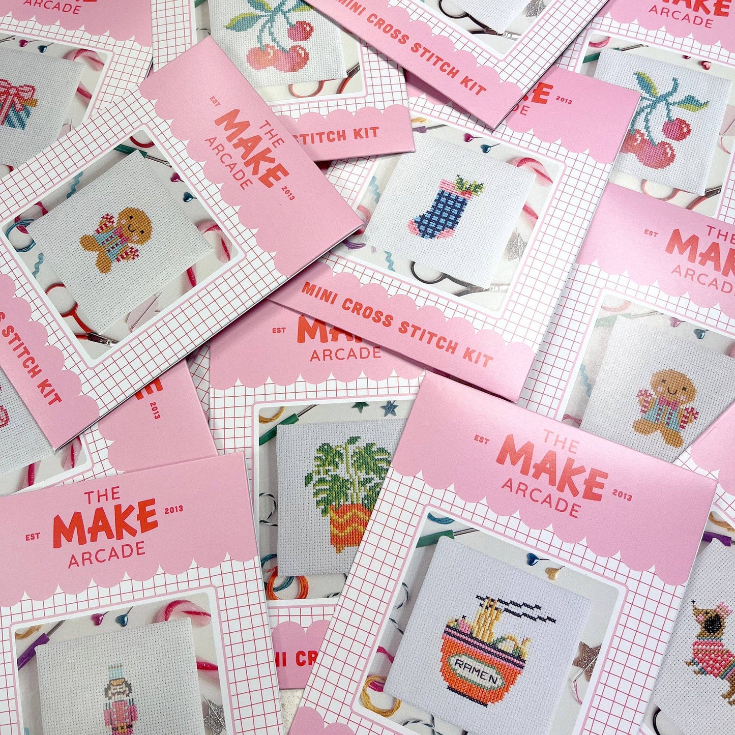 'Monstera' Mini Cross Stitch Kit