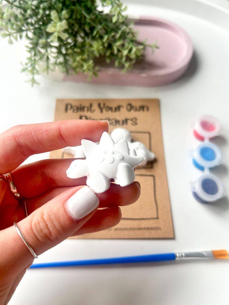 Paint Your own Dinosaur, Pottery Painting Kit, DIY Dino Craft Set, Creative Birthday Gifts, Party Bag Favours