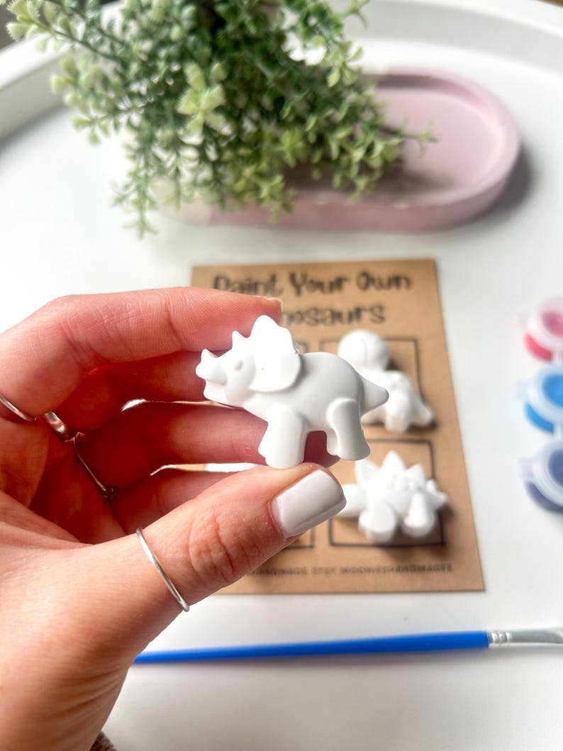 Paint Your own Dinosaur, Pottery Painting Kit, DIY Dino Craft Set, Creative Birthday Gifts, Party Bag Favours