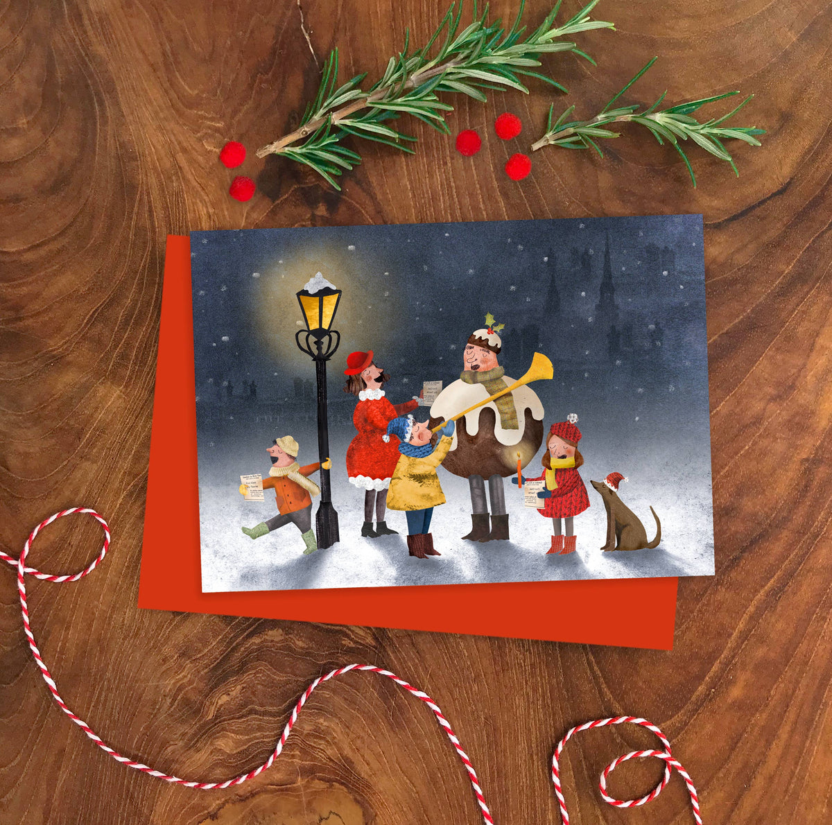 Carol Singers Christmas Greeting Card | Illustrated Card